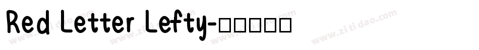 Red Letter Lefty字体转换